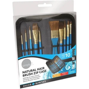 Daler Rowney Simply Natural Hair Sulu Boya Fırça Seti Çantalı 10'lu
