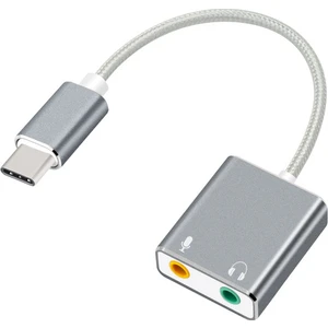 Type-C Harici Ses Kartı 3,5mm kulaklık ve mikrofon girişli