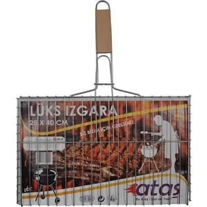 Ataş Ağaç Saplı Tel Izgara 25 x 40 Cm