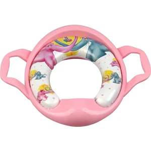 Sünger Dolgulu Konforlu Bebek Klozet Oturağı Pembe