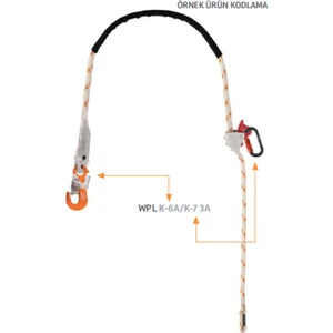 Kaya Safety WPLWAK-6A Konumlandırma Lanyardı 3mt