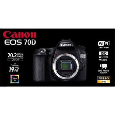 canon eos70d ボディ Canon Eos 70D Body 20.2 MP APS-C CMOS Sensör 5472 × 3648 Fiyatı