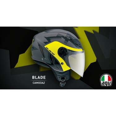 Agv Blade Camodaz Mat Sari Gri Yarim Motosiklet Kaskı Fiyatı