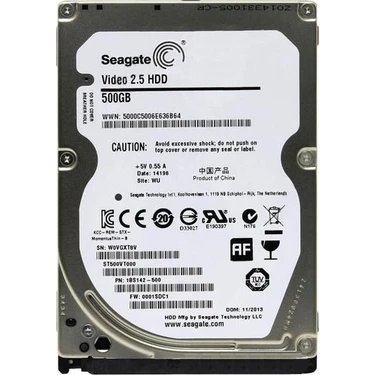 Seagate 500GB 2.5" Cache Sata 3 Sabit Disk ST500VT000 İthalatçı