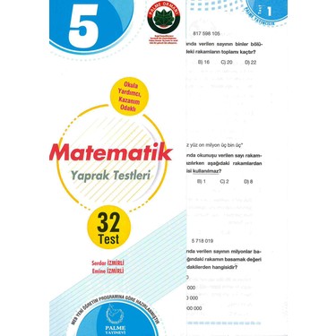 Palme 5 Sinif Matematik Yaprak Testleri 32 Test Kitabi