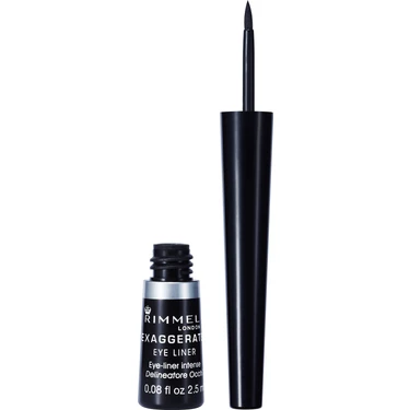 Rimmel London Exaggerate Eyeliner 2.5 ml 100% Siyah Kolay Uygulama Profesyonel Makyaj