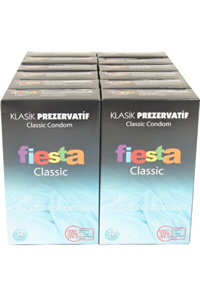 Fiesta Kondom Classic 12 Kutu Klasik Prezervatif