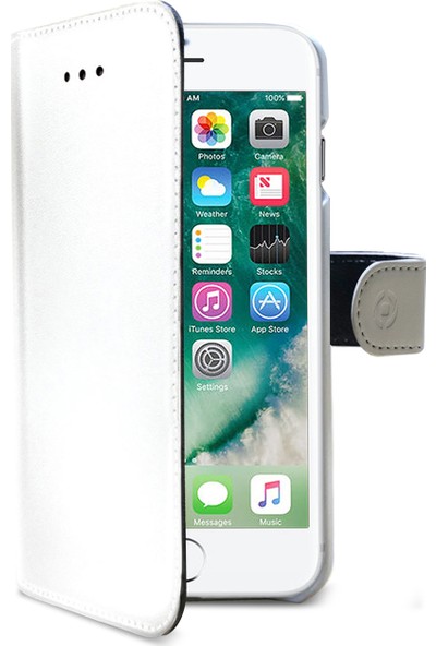 Celly Wally Case for iPhone 7/8 Beyaz Kılıf -WALLY800WH