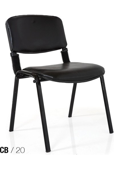 Coşkun Büro/20 Siyah-Deri Form Sandalye