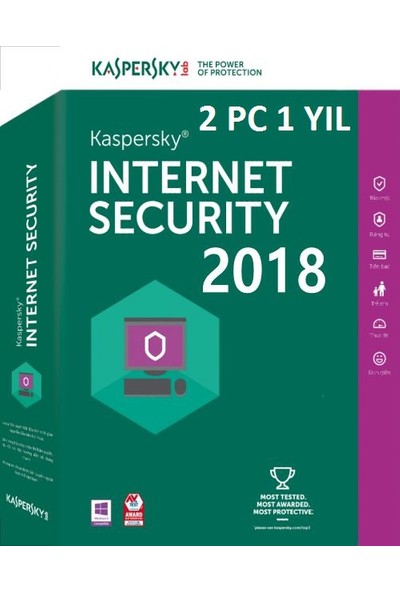 Kaspersky İnternet Security 2 Pc 1 Yıl