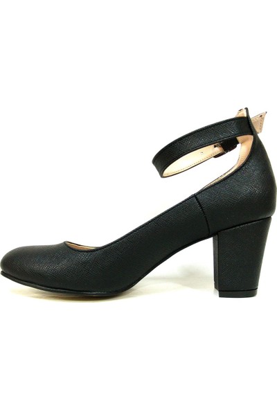 Zenay 1540 Siyah Topuklu Bayan Ayakkabı