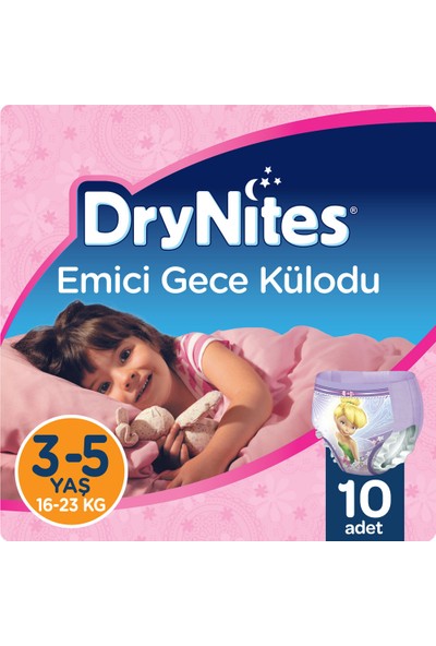 Huggies DryNites Kız Emici Gece Külodu 3 - 5 Yaş 10 Adet