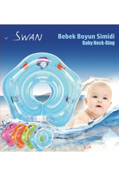 Swan Bebek Boyun Simidi - Mavi