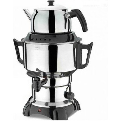 4.5 L Elektrikli Semaver – Gri Paslanmaz Çelik Gövde, Sıcak Tutma ve Enerji Tasarrufu Özellikli