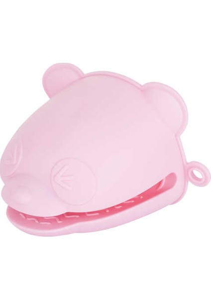 Silikon Açık Pembe Ayıcık Şekilli Fırın Eldiveni