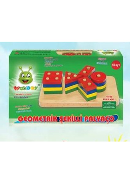 Geometrik Şekiller Palyaço Ahşap