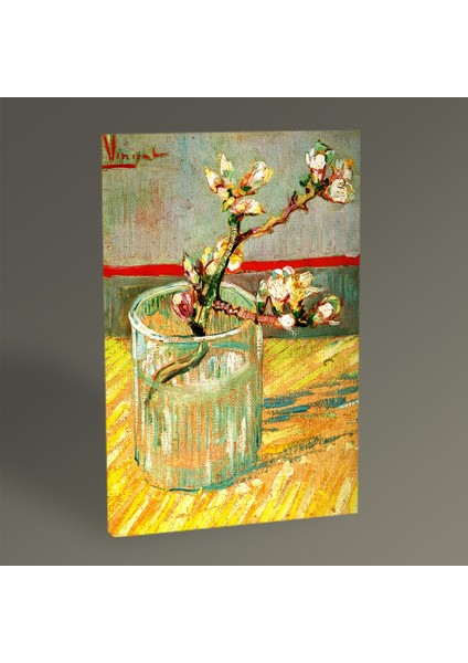 - Vincent Van Gogh Çiçek Açmış Badem Dalı Tablo 30x20
