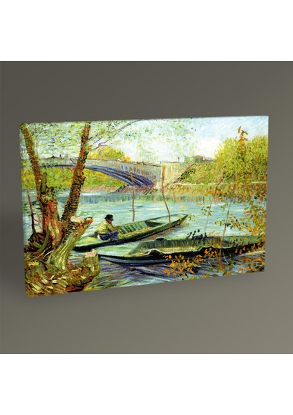 - Vincent Van Gogh İlkbaharda Balık Avı Tablo 45X30