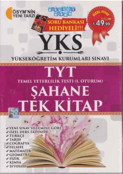 Akıllı Adam Yks Tyt Şahane Tek Kitap (Soru Bankası Hediyeli) 1. Oturum