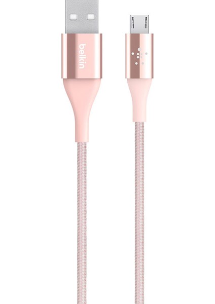 F2CU051BT04-C00 Premium Kevlar Micro USB 2.4A Kablo 1.2 m - Rose Gold