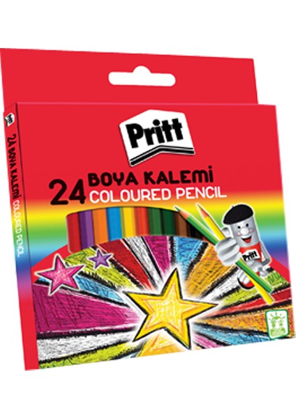 Pastel Boya 24 Renk Karton Kutu