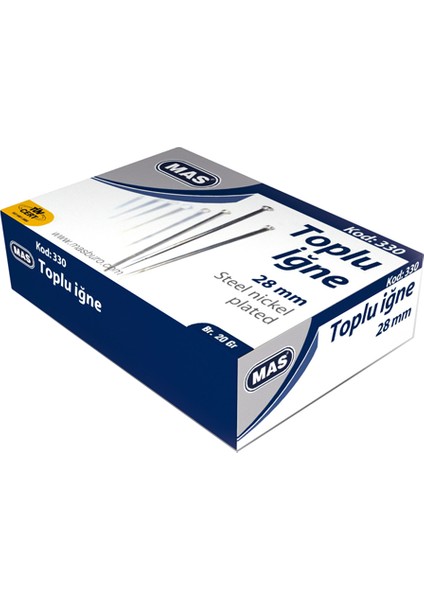 Toplu İğne 330 Nikel 28Mm 20Gr