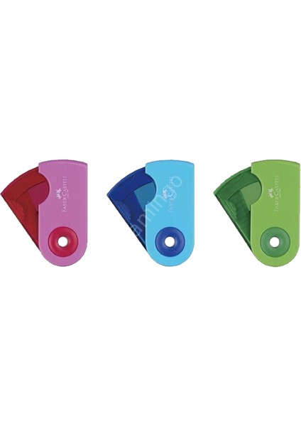 Faber Kalemtraş Sleeve Çift Hazneli Canlı Renk