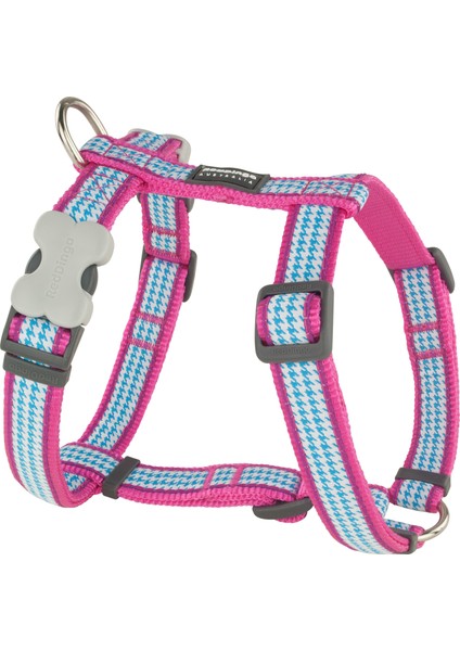 Reddingo Fang It Desenli Pembe Köpek Göğüs Tasması 20 Mm