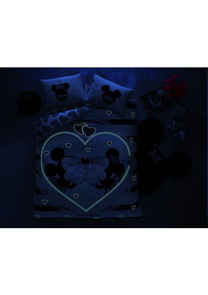 Disney Minnie Mick Lisanslı Çift Kişilik Nevresim Takımı