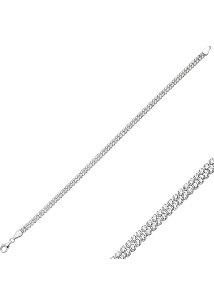 İki Sıra Suyolu Bileklik 5.75 Gram 14 Ayar Altın