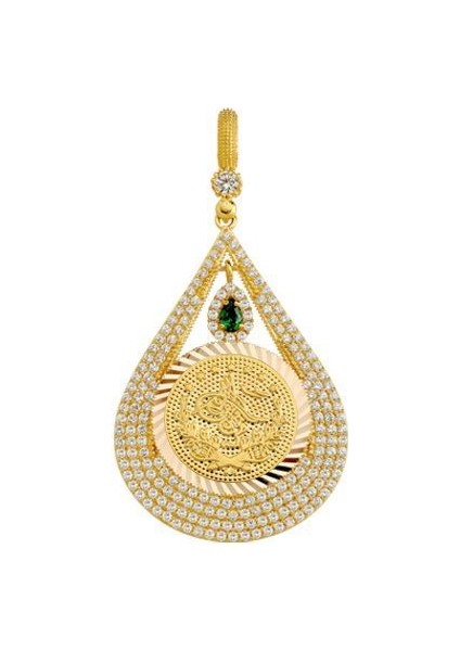 Tuğralı Kolye Ucu 6.55 Gram 14 Ayar Altın