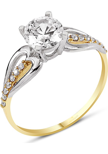 Altınsepeti Altın Kalp Yolu Tektaş Yüzük As8Y51