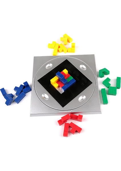 Akay Hi-Q Toys 3D Magic Square-3D Sihirli Küpler Aile Akıl ve Zeka Oyunu