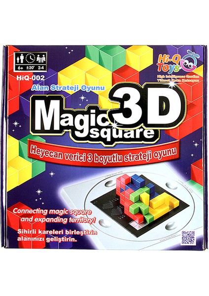 Akay Hi-Q Toys 3D Magic Square-3D Sihirli Küpler Aile Akıl ve Zeka Oyunu