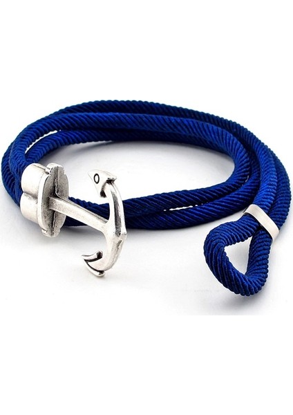 Lacivert Renkli Sarma Büyük Çapalı Erkek Bileklik Bt406 fiyatları