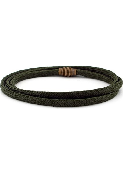 Paracord Üç Sıra Sarma Haki Yeşil Erkek Bileklik Bt413