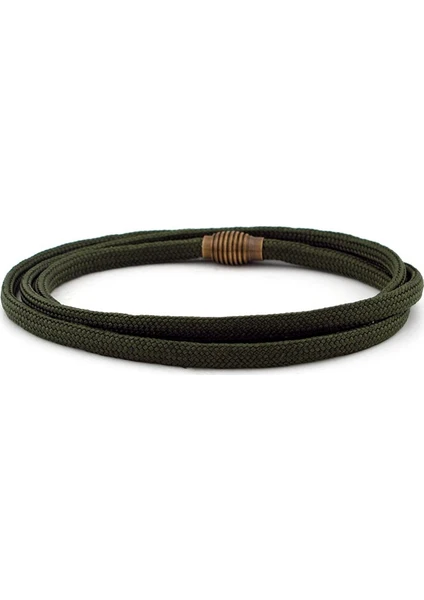 Paracord Üç Sıra Sarma Haki Yeşil Erkek Bileklik Bt413