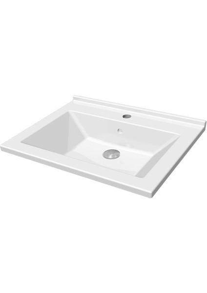 60Cm Merkür Dolap Uyumlu 25Mm İnce Bantlı Lavabo