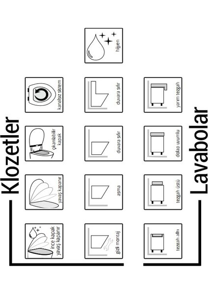 İDEVİT Vega 65CM Hilton Dolap Uyumlu Etejerli Lavabo 5 Yıl Garanti fırsatları