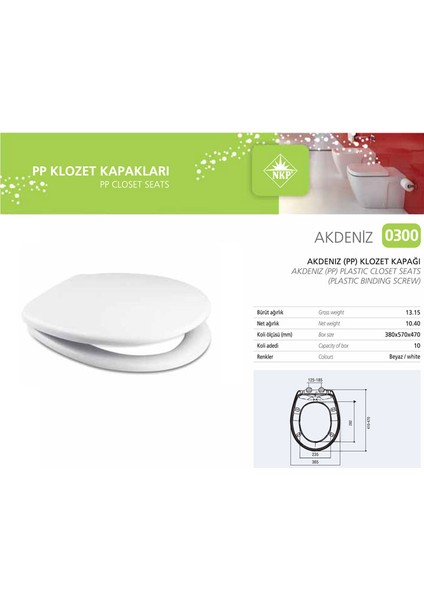 Akdeniz Alttan Sıkmalı Kırılmaz Klozet Kapağı 300 fiyatları