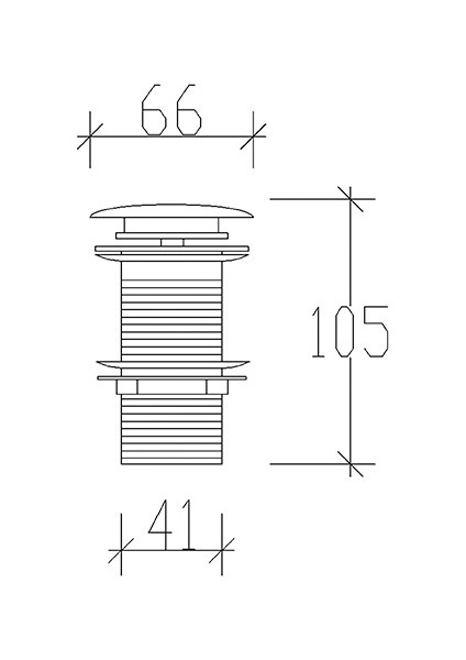 Pop Up (Pirinç Kapaklı) Lavabo Sifonu 95602