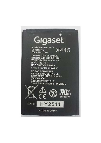 Gigaset X445 Batarya