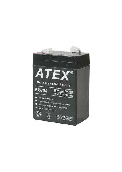 Atex 6V 4Ah Kuru Isıldak Akusu