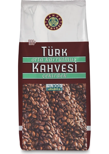 Kahve Dünyası Orta Kavrulmuş Türk Kahvesi Çekirdek 1Kg