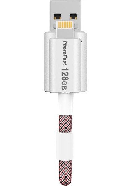 MemoriesCable GEN3 128GB Lightning / USB 3.0 Şarj Kablolu Gümüş Apple USB Bellek BPF-MCG3U3R128GB