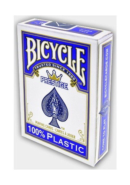 Bilardoavm Bicycle Prestige Plastik Poker İskambil Oyun Kağıdı (Bicycle Oyun Kartı Mavi)