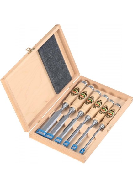 Iskarpela Set 6 Parça Kirschen (Çift Kiraz) Model No 1101 Hk Ahşap Saplı,Ahşap Kutulu