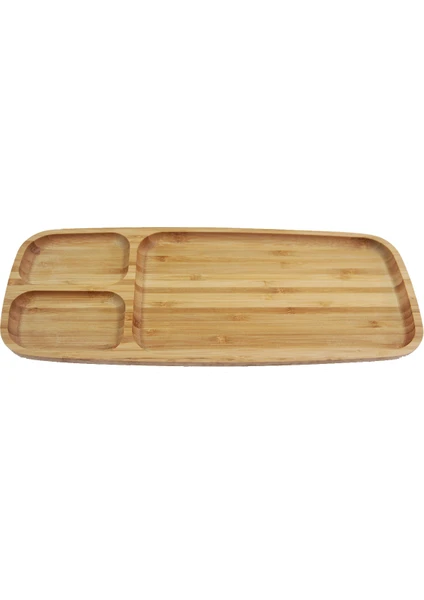 Bambu Servis Tepsi Bölmeli 38x16,2 cm