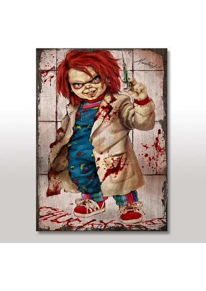 Ahşap Tablo Chucky 25x35 Cm