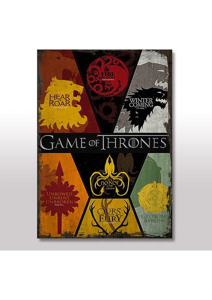 Ahşap Tablo Game Of Thrones 50x70 Cm